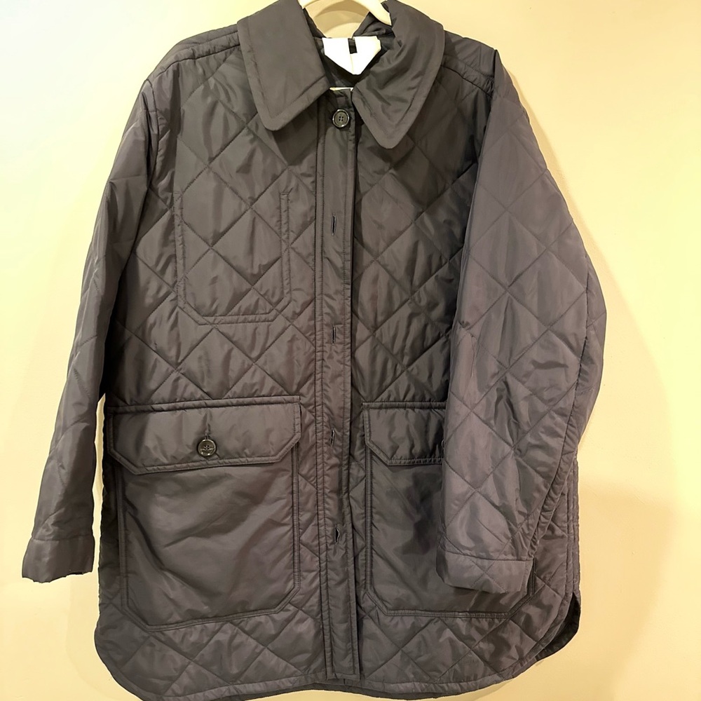 Arket Navy Quilted Jacket